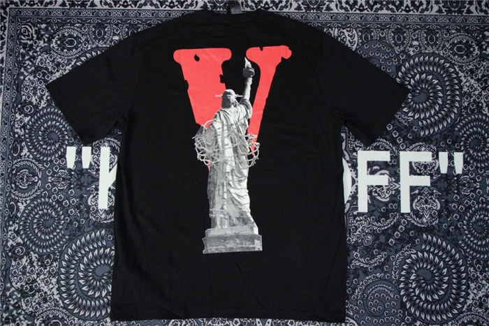 Vlone Statue of Liberty T-Shirt White Black