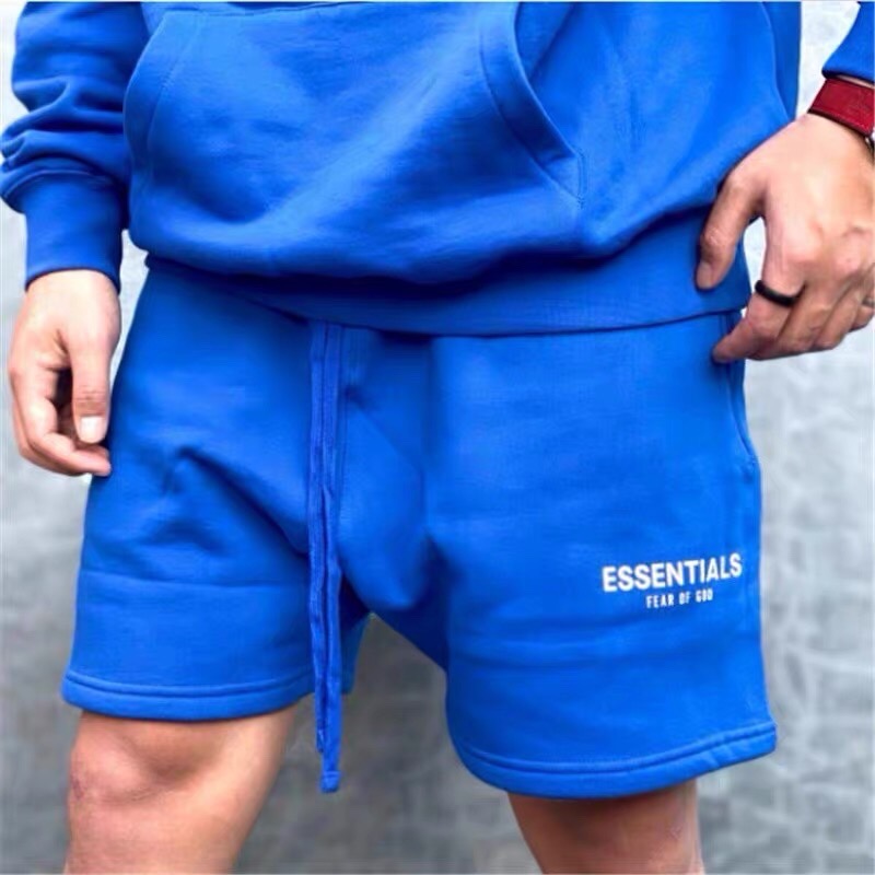 [buy more save more]1:1 quality version fear of god essentials tmc shorts blue grey