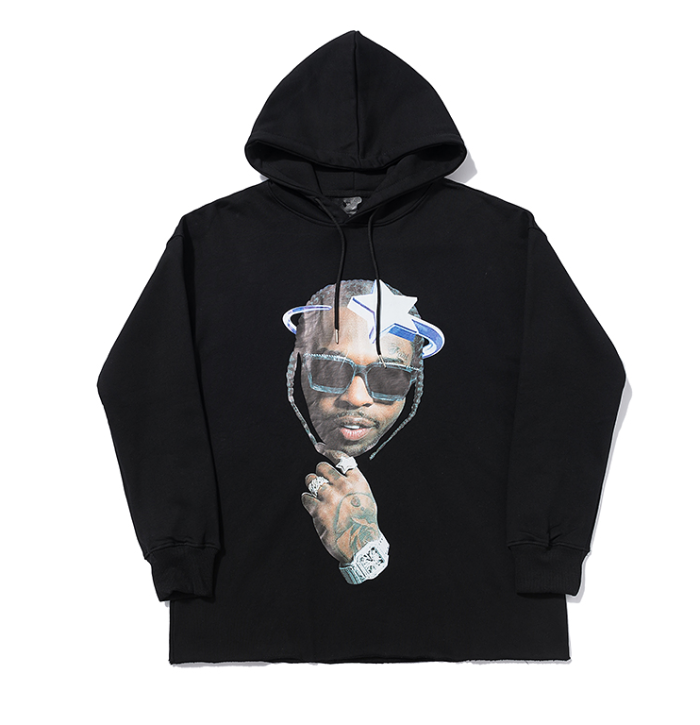 [Buy more Save more]Vlone rap star hoodie black & white