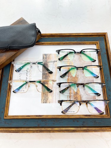 1:1 quality half frame cross logo glasses 6 colors (with packing)