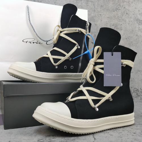 1:1 quality pentacle shoelaces canvas hi shoes sneaker black and white-五芒星高帮帆布鞋