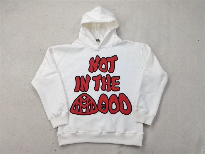 1:1 quality version Mood Swings big logo white hoodie-