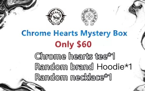 Chr0me Hearts mystery box: Ch tee*1 & Random brand hoodie or jacket*1 & Random necklace*1