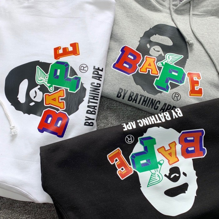 1:1 quality Bape ape head logo letter logo hoodie-