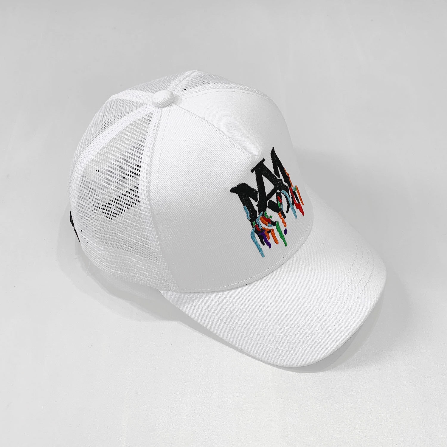 striped mesh cap