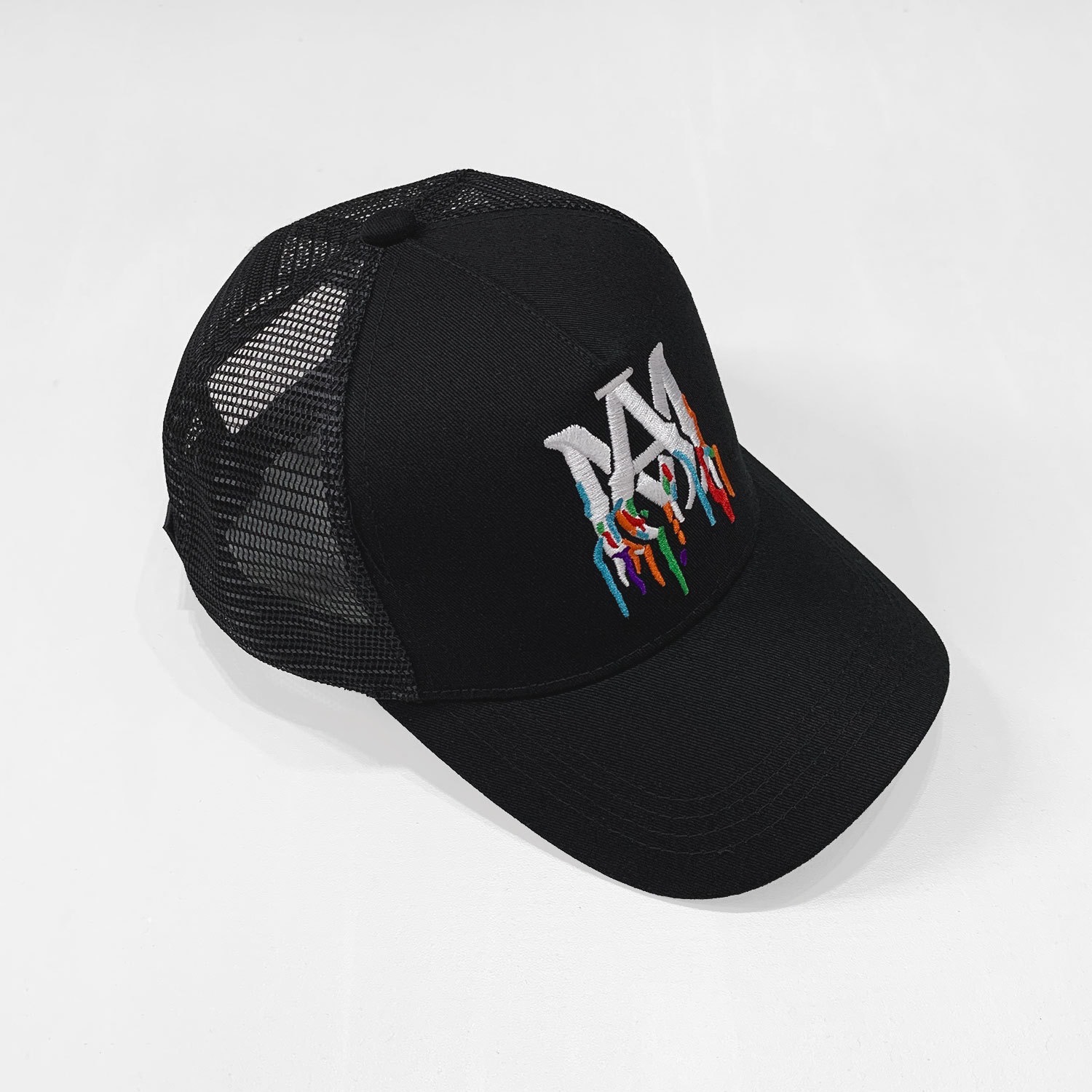 striped mesh cap