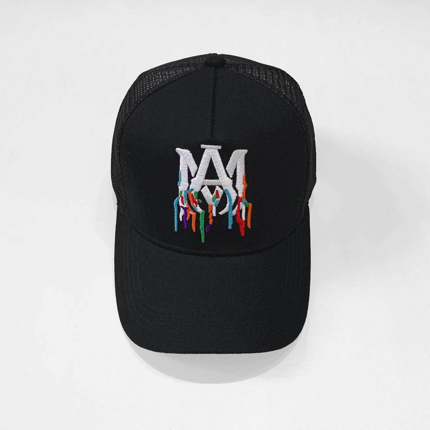 striped mesh cap
