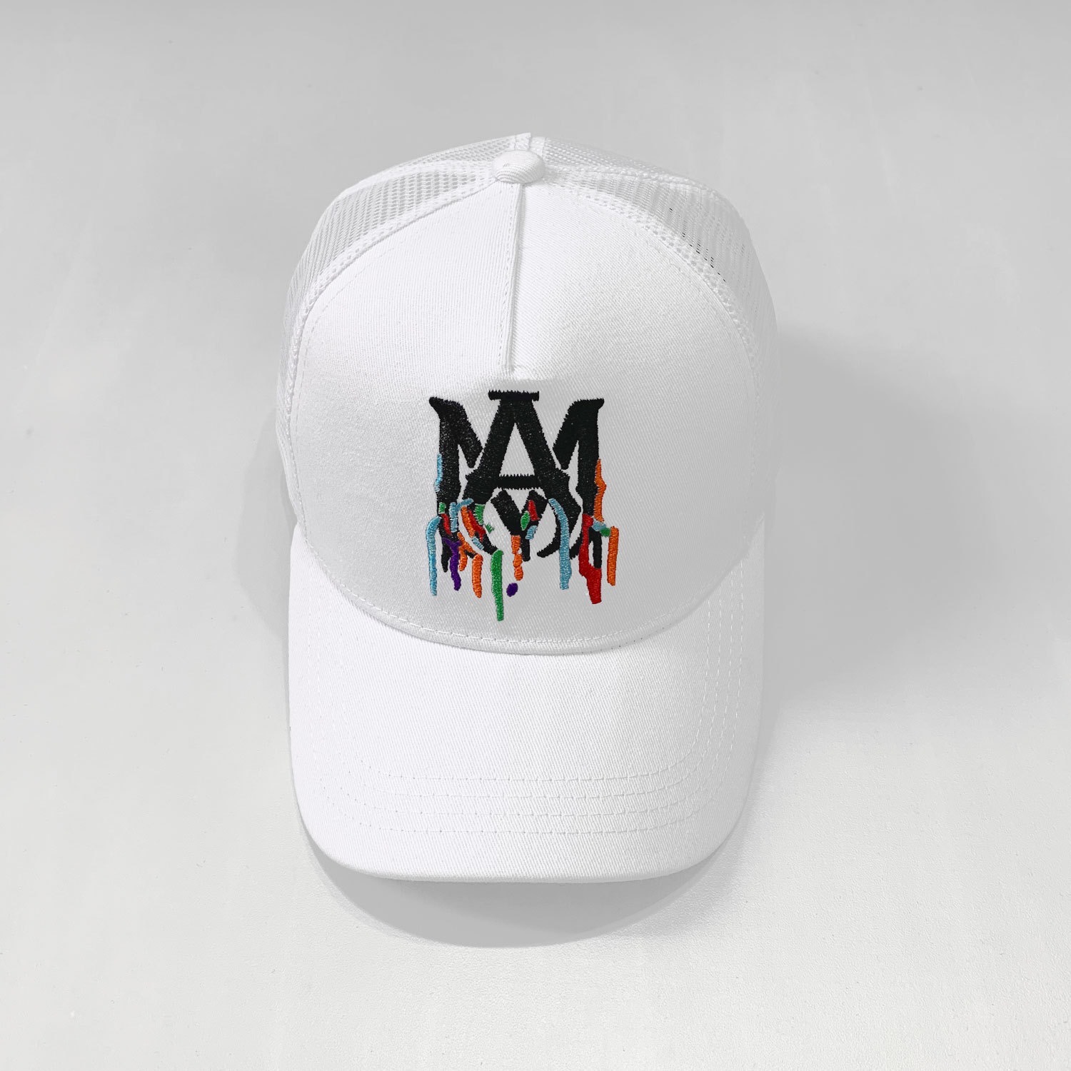 striped mesh cap
