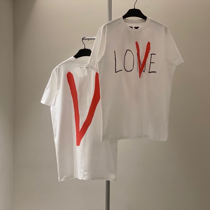 1:1quality version Valentine's Day V logo short sleeves