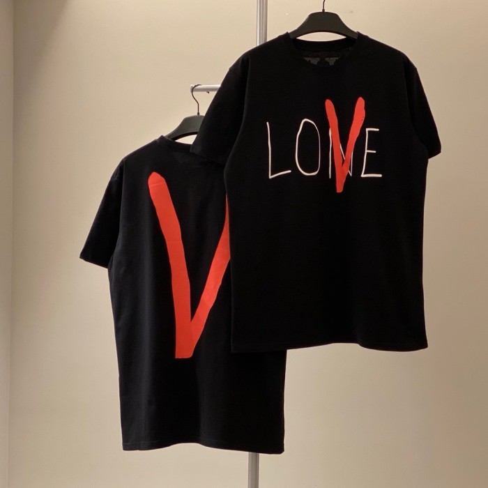 1:1quality version Valentine's Day V logo short sleeves