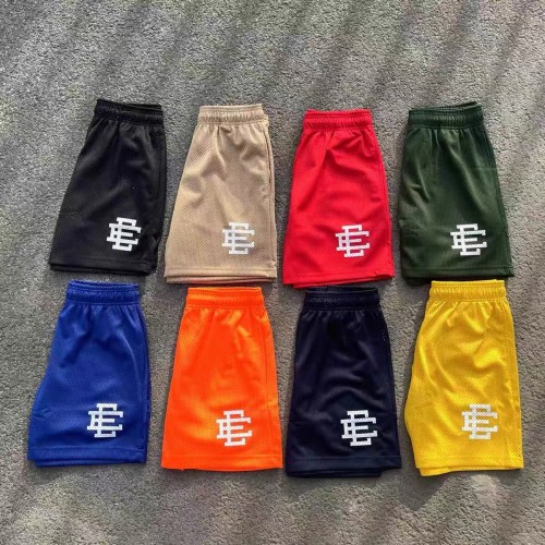 1:1 quality version Eric Emanuel white logo mesh shorts-