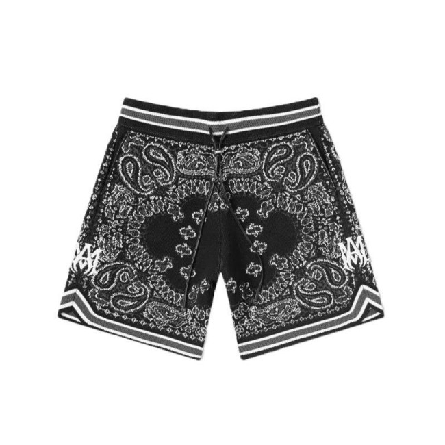 1:1 quality @miri embroidered logo cashmere bandana shorts