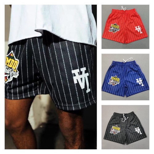 HMDD LA letters stripe mesh shorts