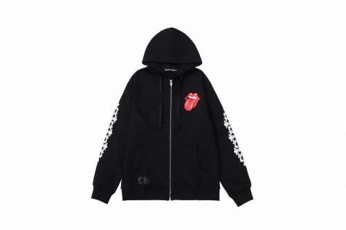 [buy more save more]Red tongue zipper hoodie
