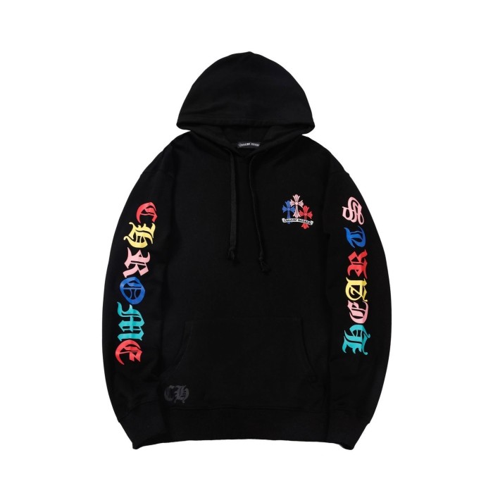 [buy more save more]Cross coloured hoodie at the back