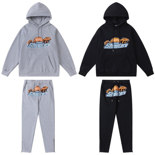 Trapstar orange jaguar towel embroidered hoodie and trousers set-