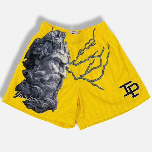 IP Zeus lighting shorts 5 colors yellow grey -宙斯石像短裤