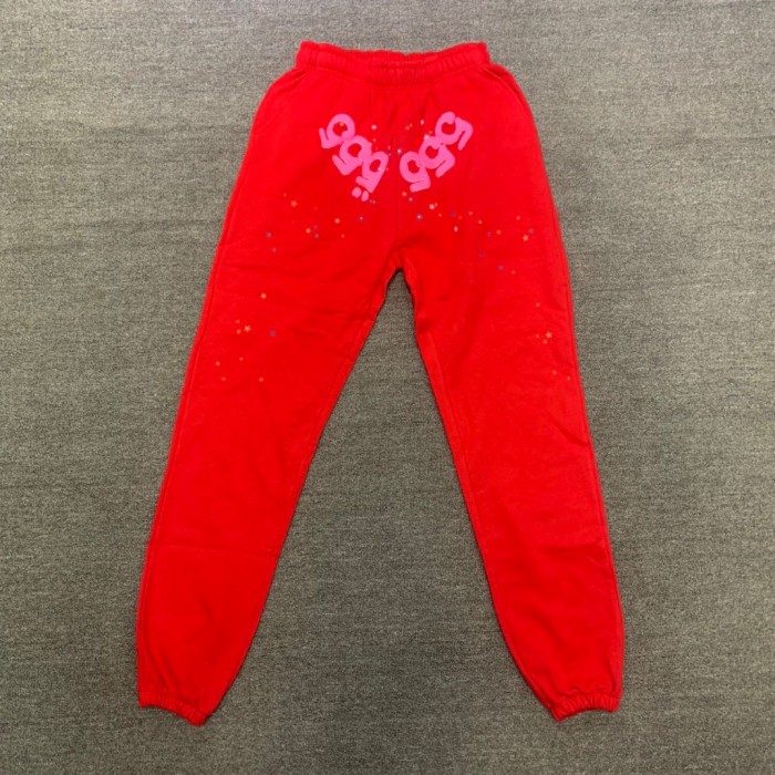 Young Thug Sp5der-Pink number red pants