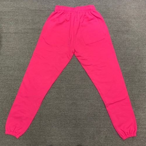 Young Thug Sp5der-Pink pants with white dots and black lettering