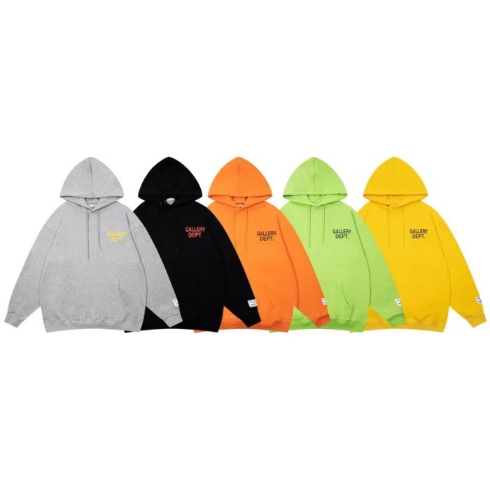 Multicolor hoodie with small letters