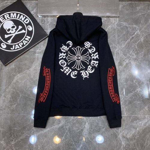 red embroidered logo hoodie