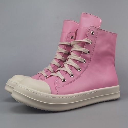[Buy more Save more] Pink leather high tops