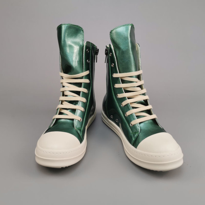 Vintage green patent leather high tops