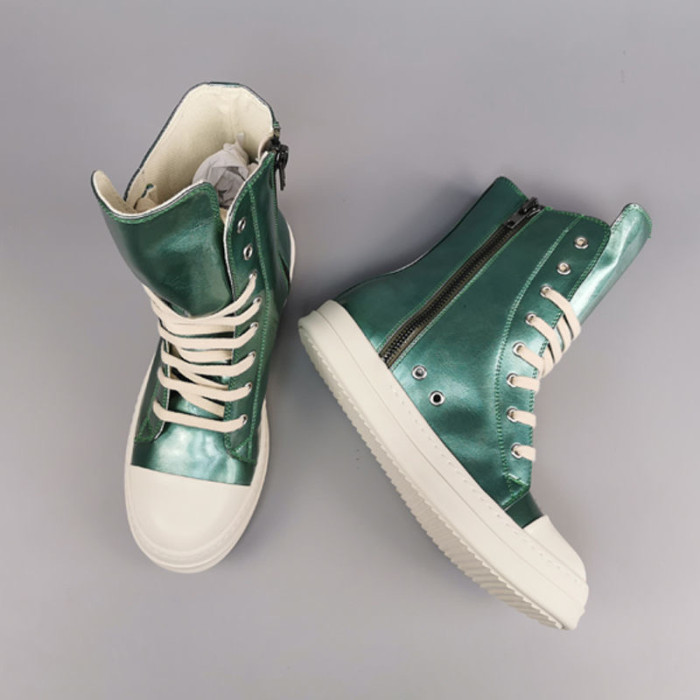 Vintage green patent leather high tops