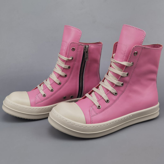 [Buy more Save more] Pink leather high tops