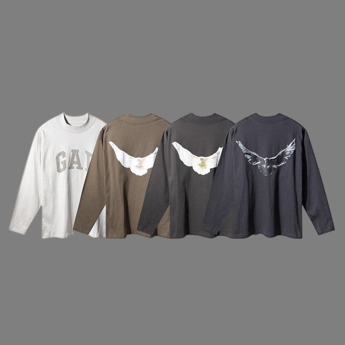 [Buy more Save more]Big letter dove long sleeve