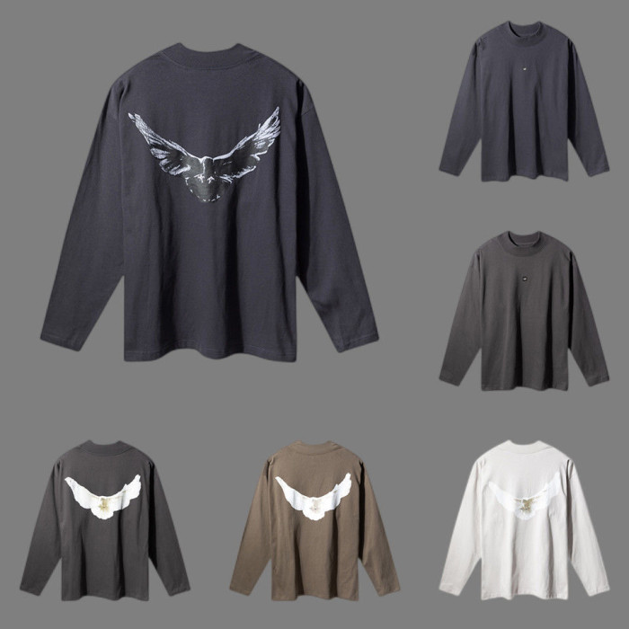 [Buy more Save more]Big letter dove long sleeve