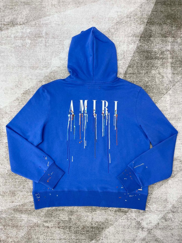 1:1 quality version Dripping letters embroidered hoodie