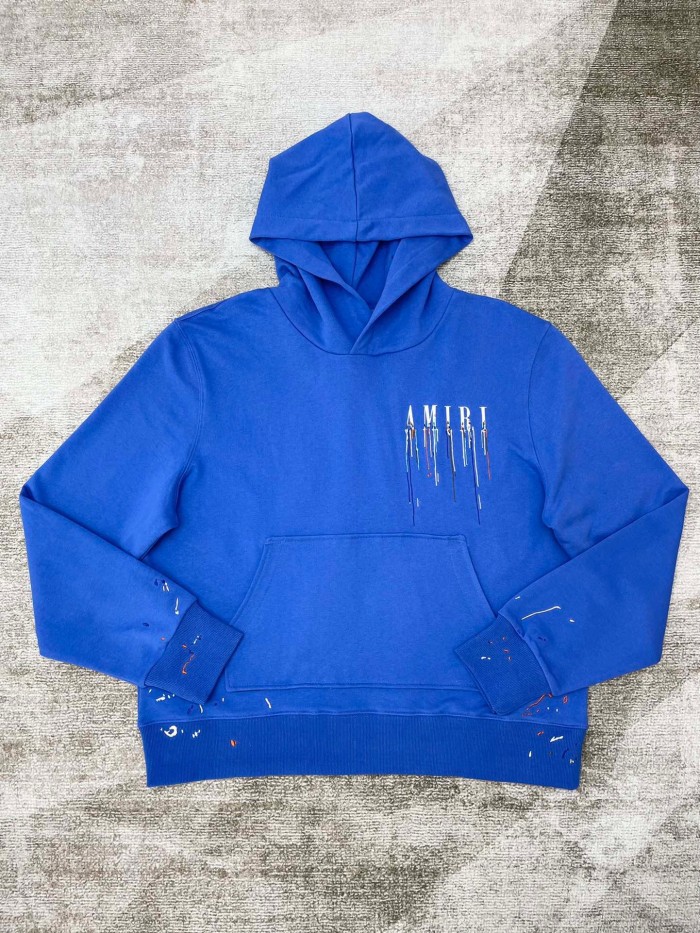 1:1 quality version Dripping letters embroidered hoodie