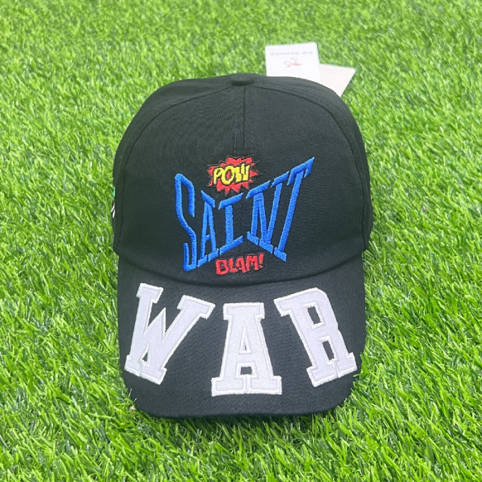 War embroidered curved hat-