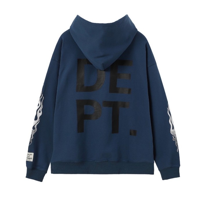 [buy more save more] Flame-printed hoodie with cuffs