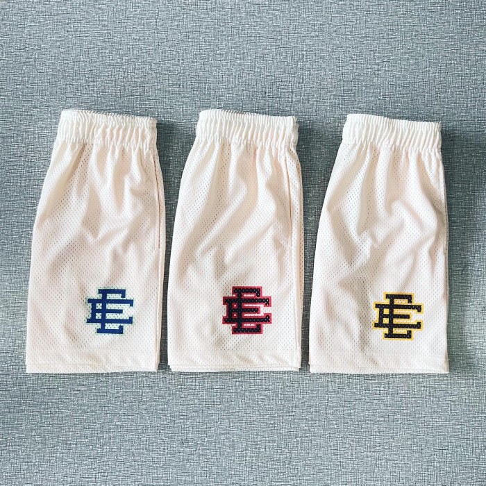 New Version 1:1 quality Eric Emanuel cream E logo shorts-