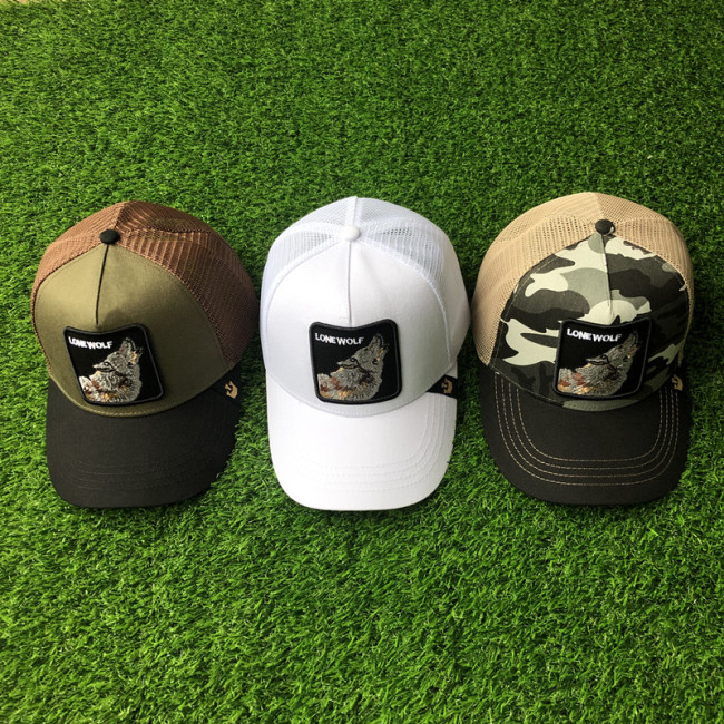 US$ 19.90 - Wolf Embroidered Trucker Hat 3 colors-狼刺绣货车司机帽 - www.repdog.cn