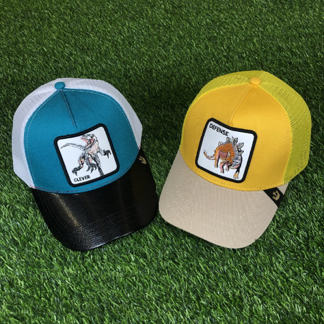 US$ 19.90 - Dinosaur Embroidered Trucker Hat-恐龙刺绣货车司机帽 - www.repdog.cn