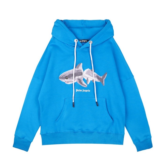 Towel Embroidered Shark Sweatshirt 4 Colors-