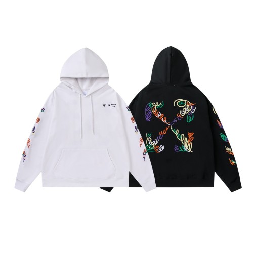 Colorful embroidered hoodie-