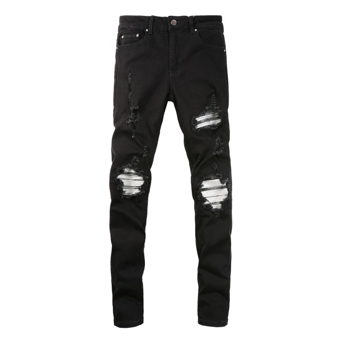US$ 79.00 - White patch ripped jeans- - www.repdog.cn