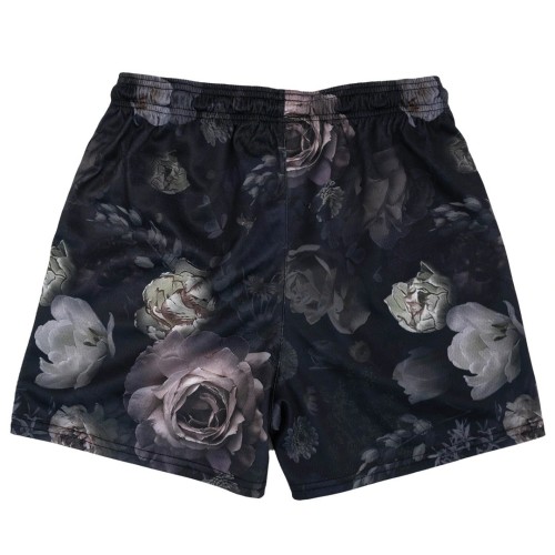 Dark shorts with large flowers-