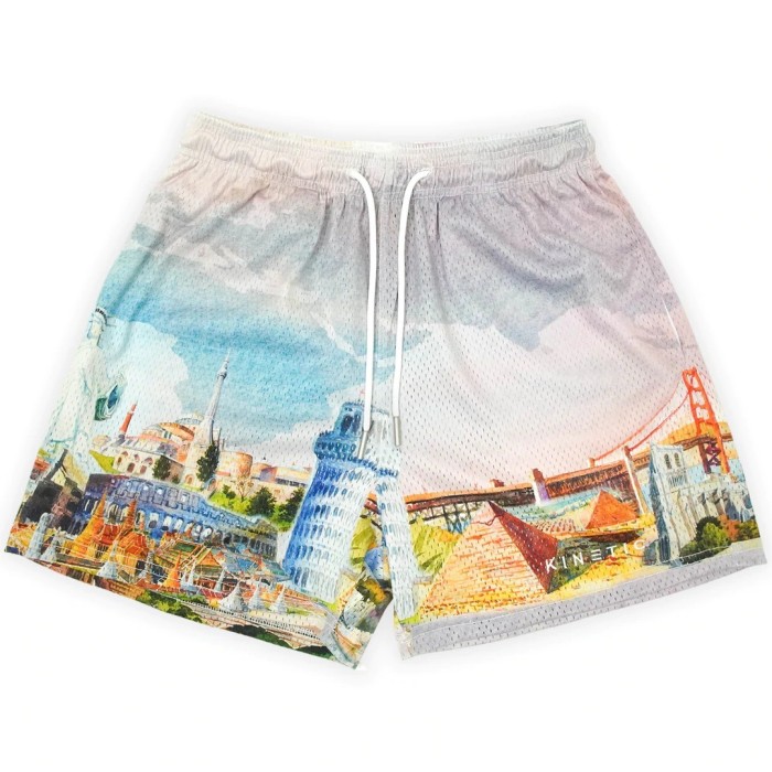 Oil painting style shorts-3 styles