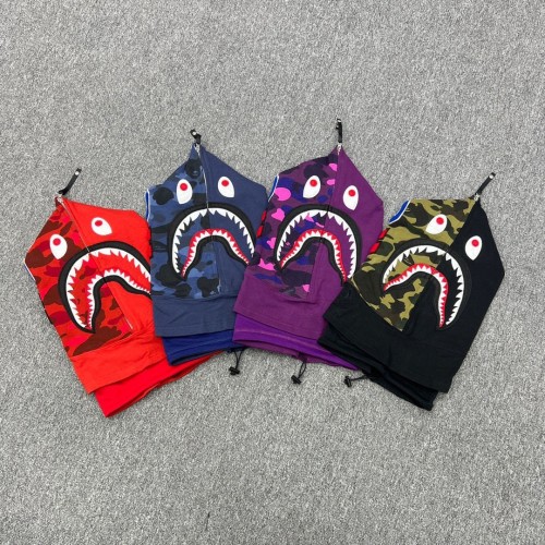 1:1 quality version Bape camo shark mask hood -4 colors