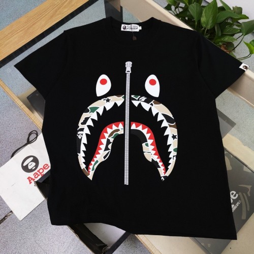 1:1 quality version Zippered Shark Mouth Short Sleeve Black and White-