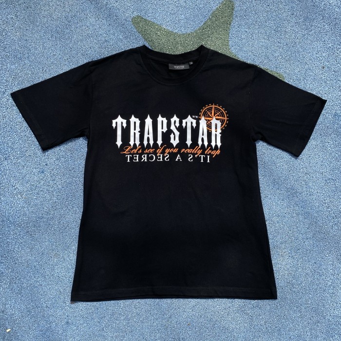 Trapstar Compass Alphabet Short Sleeve Black and White-