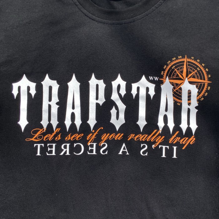 Trapstar Compass Alphabet Short Sleeve Black and White-