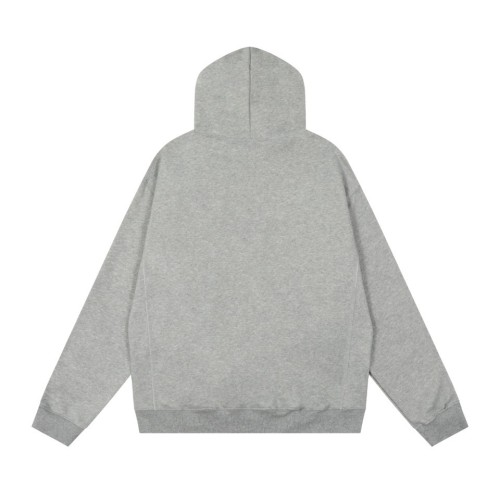 Grey hoodie with large letters in velvet