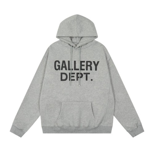 Grey hoodie with large letters in velvet