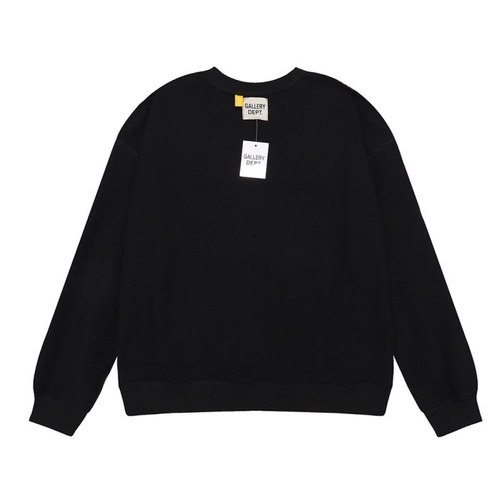 Double-sided letter round neck pullover 2 colors